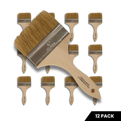 4" Chip Brushes - 12 Pack