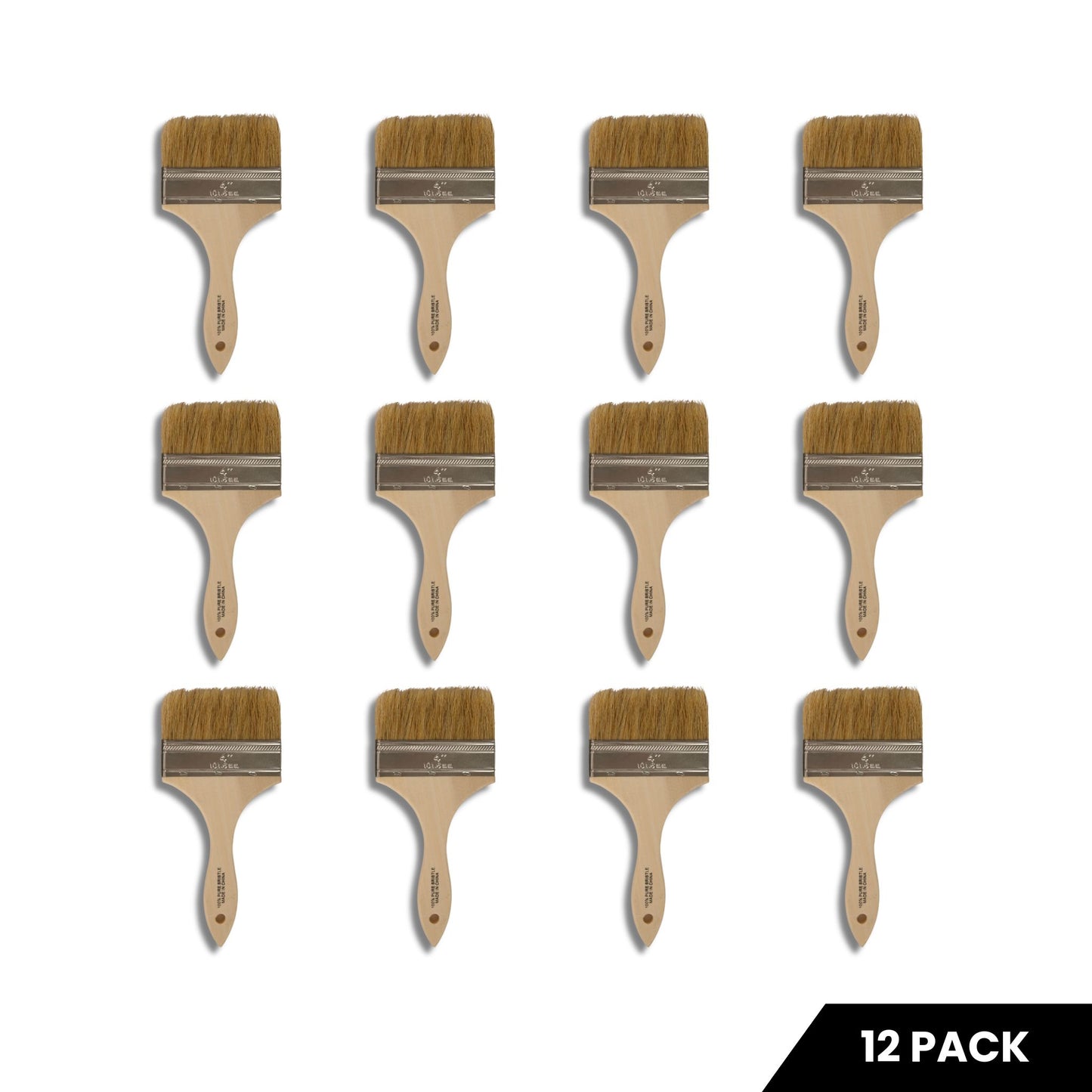 4" Chip Brushes - 12 Pack