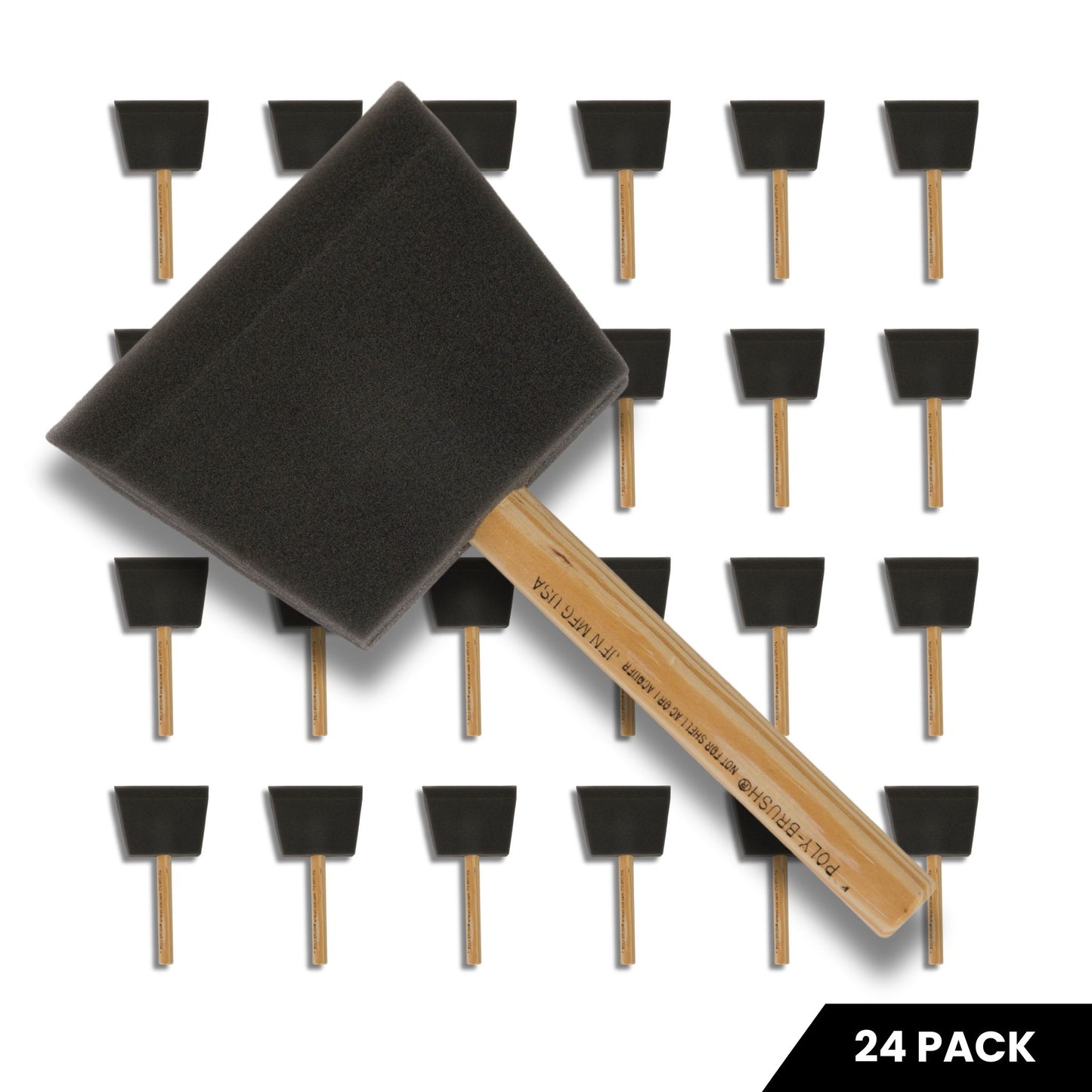 4" Foam Brush - 24 Pack