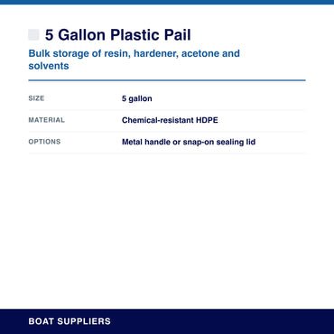 5 Gallon Plastic Pail specifications