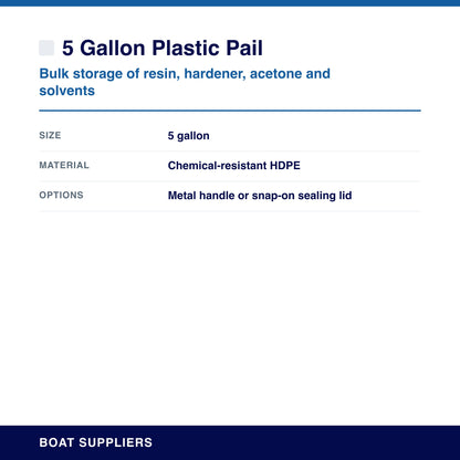 5 Gallon Plastic Pail specifications