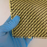 5.8oz Carbon/Kevlar Hybrid Fabric 2×2 Dual Twill Weave (Black/Yellow) - 1st Quality - image 3