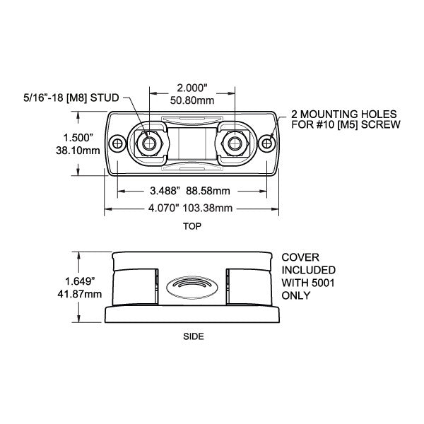 Blue Sea 100-300 Amp MEGA/AMG Fuse Block