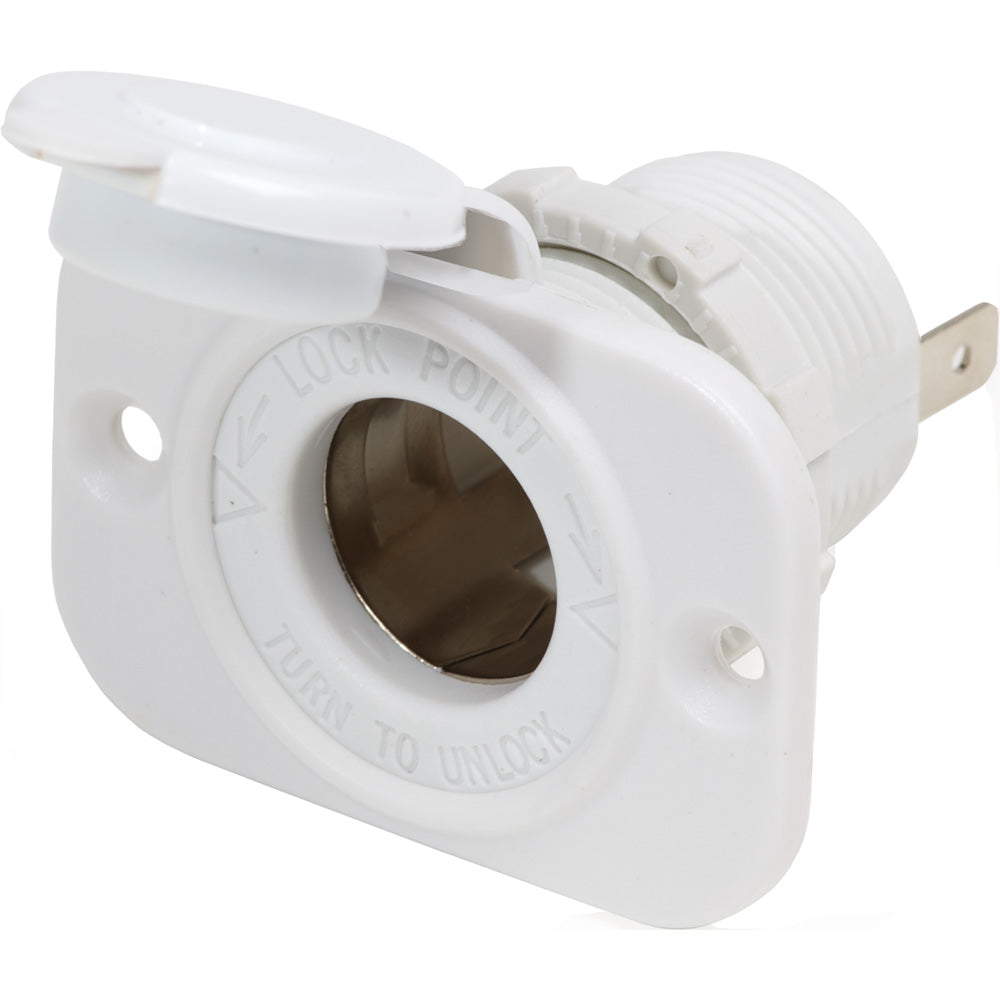 Blue Sea 12V Dash Socket - White