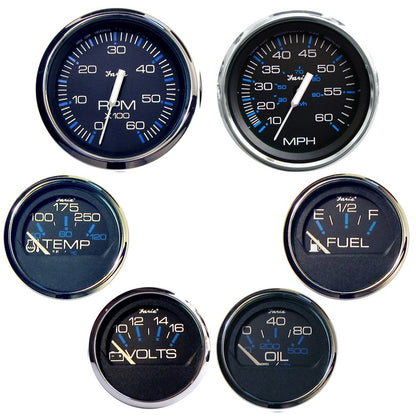 Faria Chesapeake SS Inboard Motors 6 Gauge Boxed Set - Black