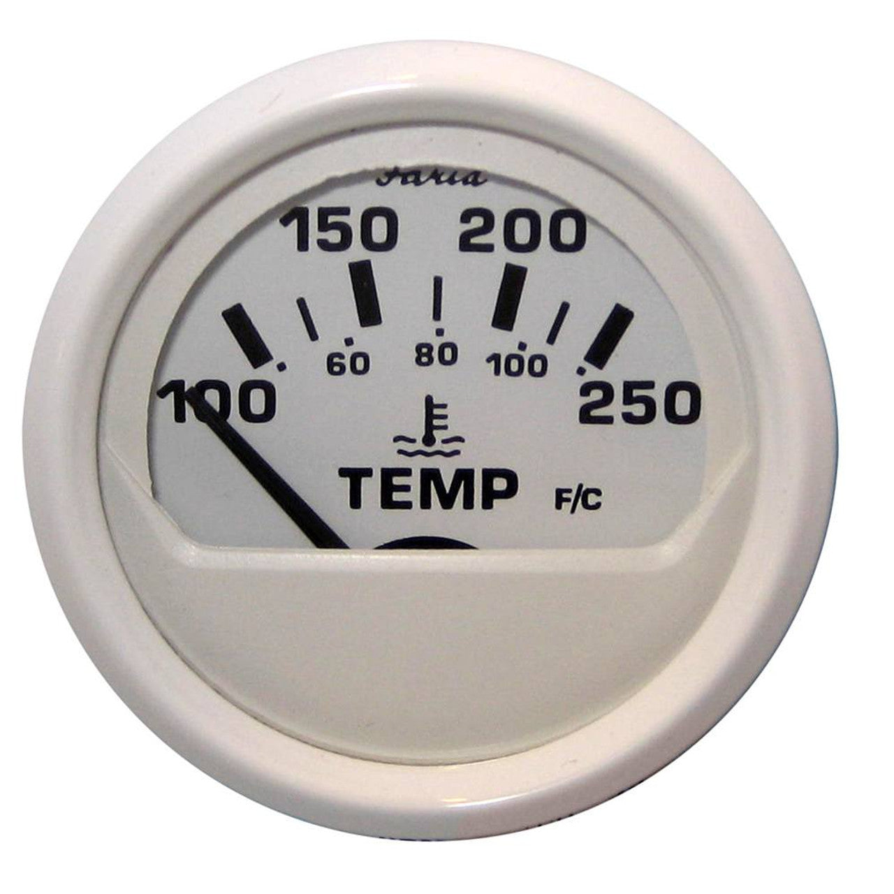 Faria Dress White 2" Water Temperature Guage (100-250° F)