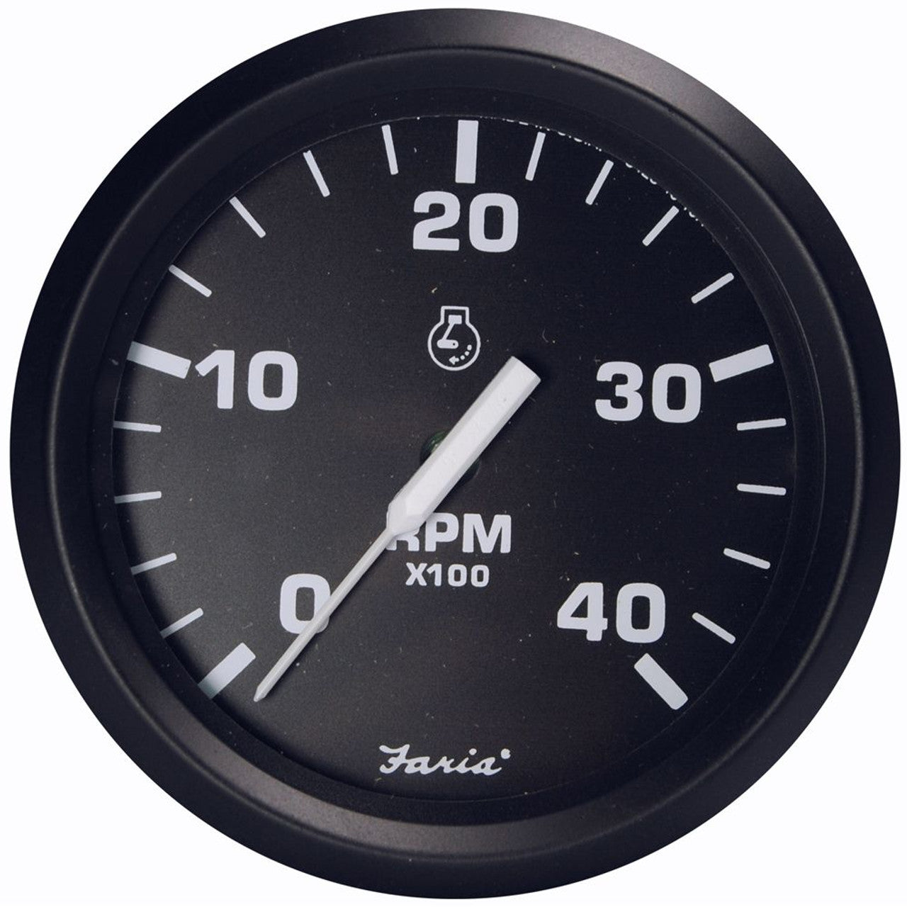 Faria 32803 Euro Black 4" 4K Tach - Diesel - Magnetic Pick-Up