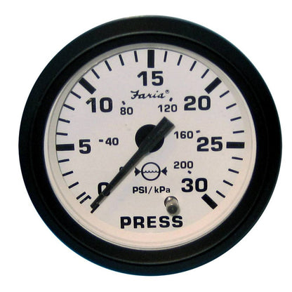 Faria 12903 Euro White 2" Water Pressure Gauge Kit - 30 PSI