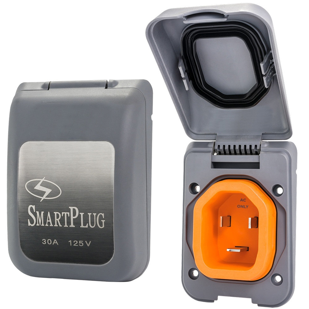 SmartPlug BM30PG 30 Amp Non Metallic Gray Inlet - Boat/RV Side