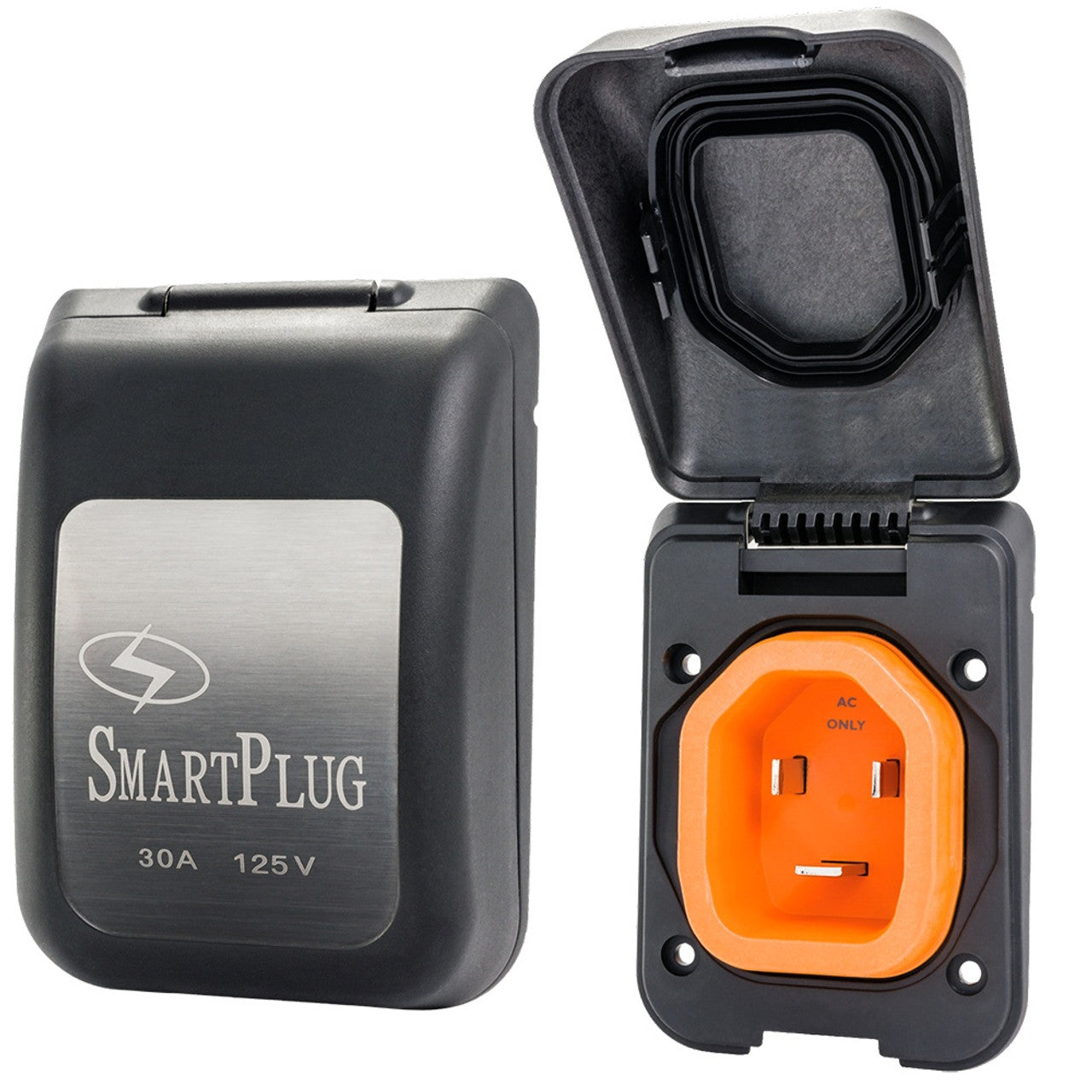 SmartPlug BM30PB 30 Amp Non Metallic Black Inlet - Boat/RV Side
