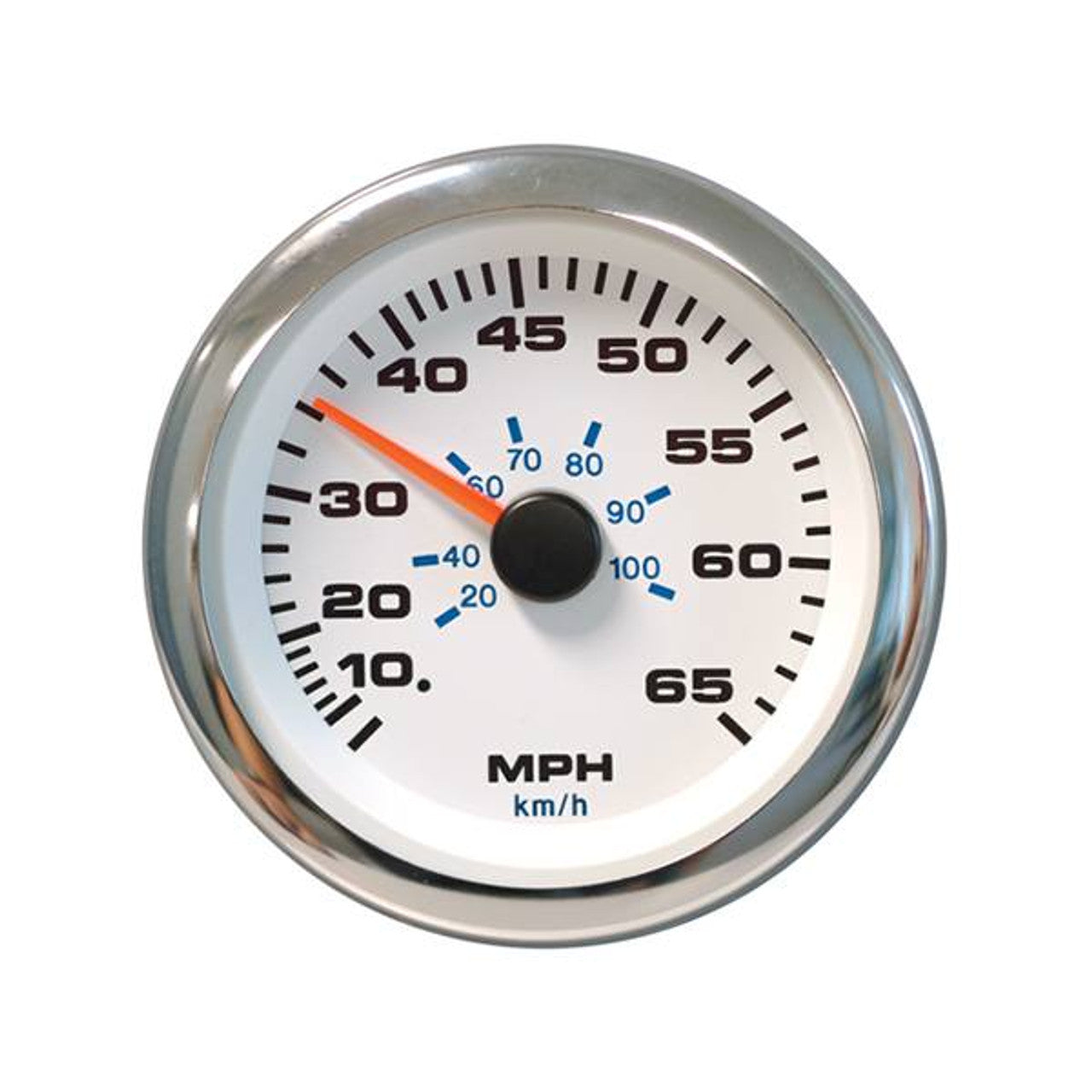 Sierra 62546P White Premier Pro Series Speedometer