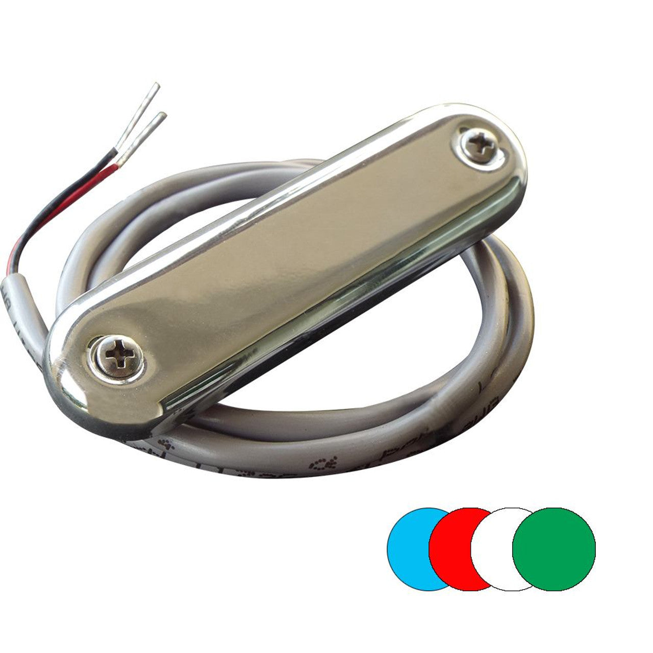 Shadow-Caster SCM-CL-RGB-SS-4PACK Courtesy Light w/2' Lead Wire - 316 SS Cover - RGB Multi-Color - 4-Pack