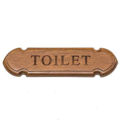 Whitecap Teak Toilet Name Plate