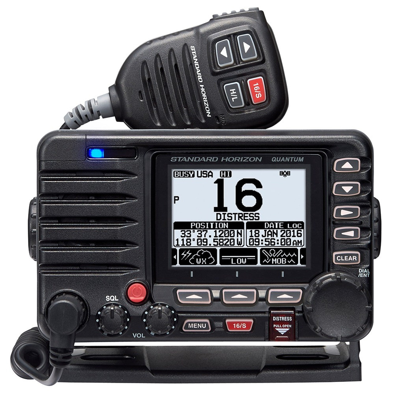 Standard GX6000 Horizon Quantum GX6000 25W Commercial Grade Fixed Mount VHF w/NMEA 2000, Integrated AIS receiver, Speaker Mic