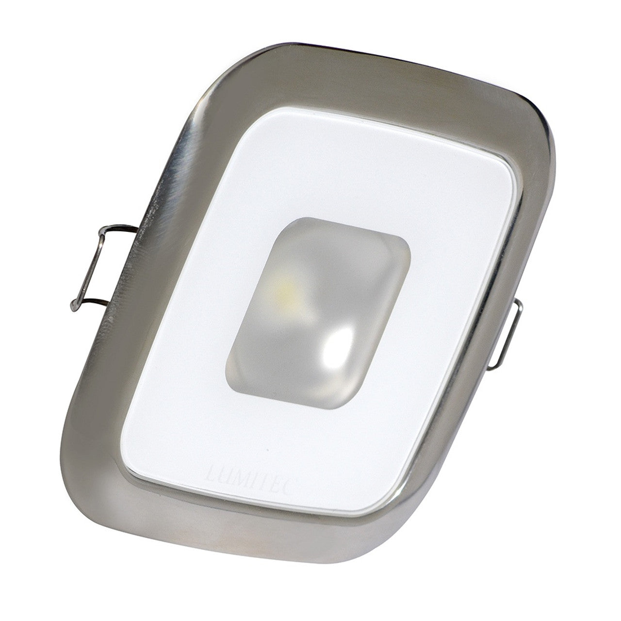 Lumitec 116118 Square Mirage Down Light - Red/Blue Non-Dimming - Polished Bezel