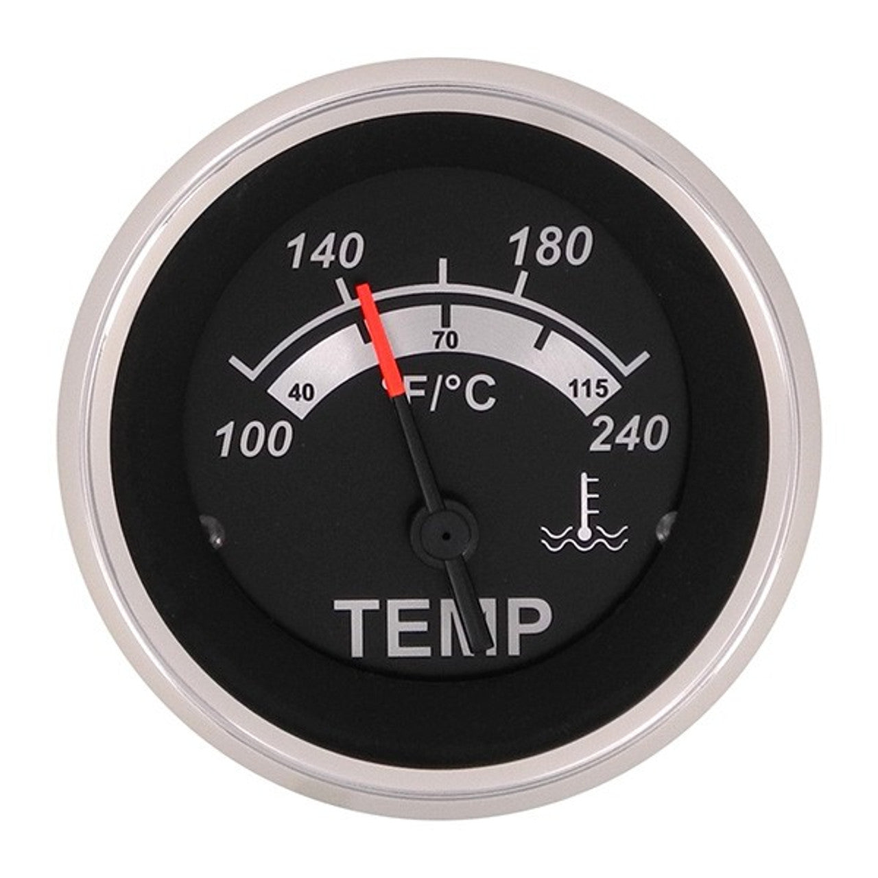 Sierra 67020P Black Sterling Series Water Temp Gauge