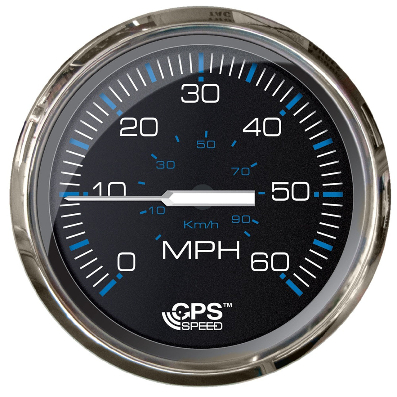 Faria 33749 Chesepeake Black SS 4" Studded Speedometer - 60MPH GPS