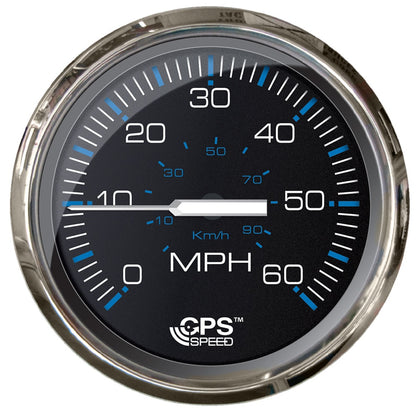 Faria 33749 Chesepeake Black SS 4" Studded Speedometer - 60MPH GPS