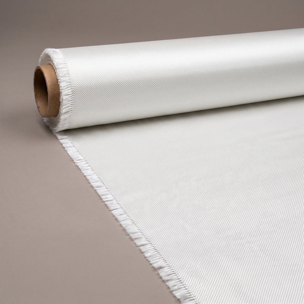 Roll of 6 oz S-2 glass cloth part unrolled on a cardboard core