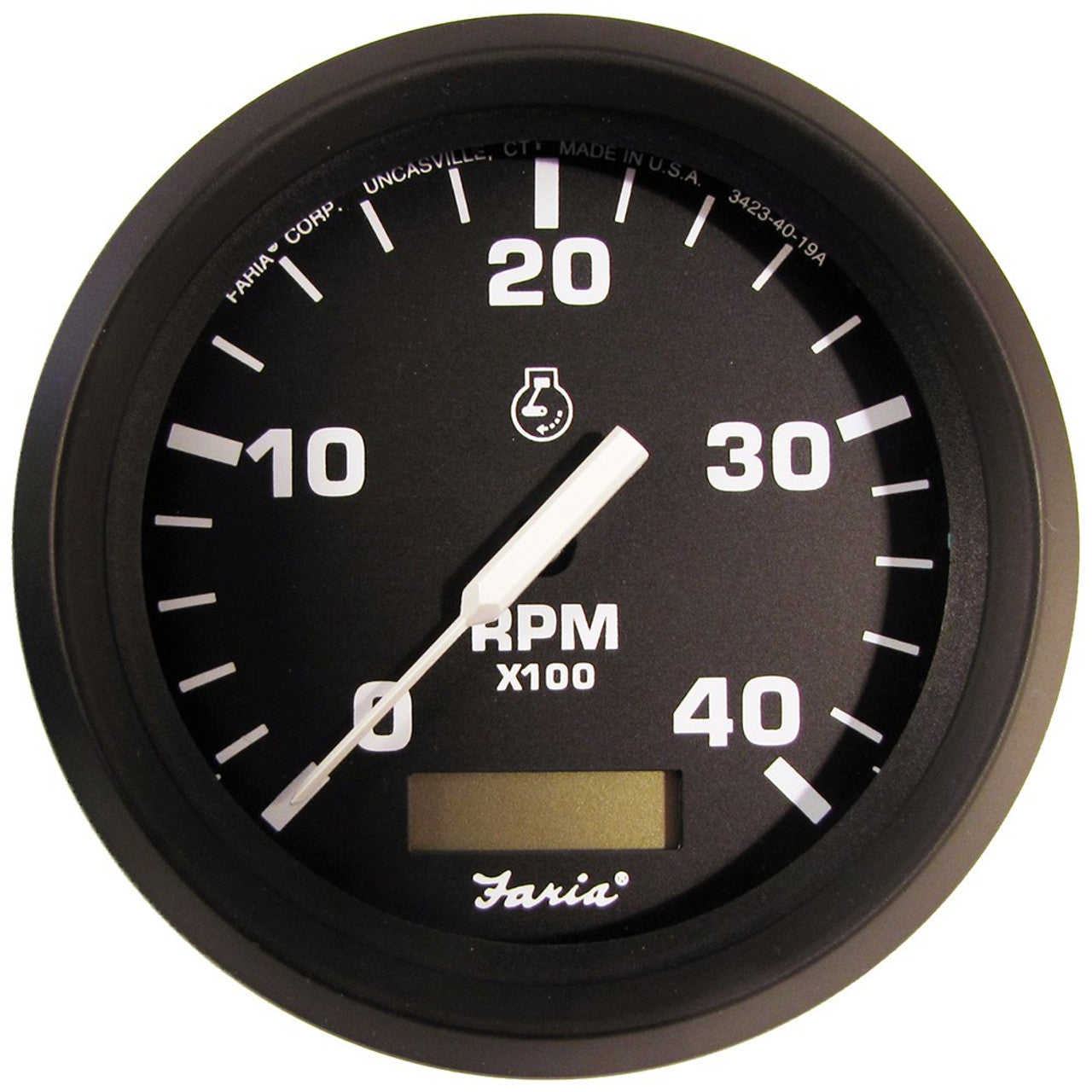 Faria 32834 Euro 4" Tachometer w/Hourmeter - Diesel