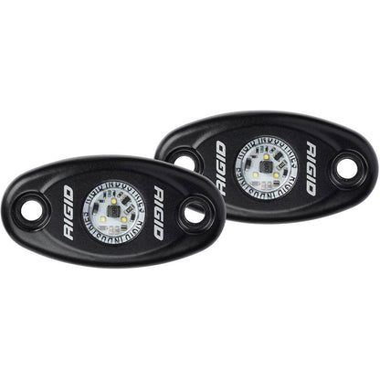 Rigid Industries 482113 A-Series Black High Power LED Light - Pair - Blue