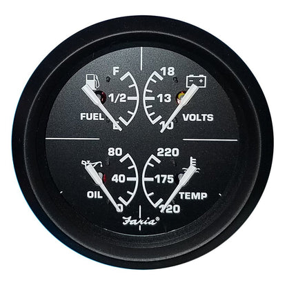 Faria 32851 4" Multifunction Gauge - Volt/Fuel/Oil/Water Temp