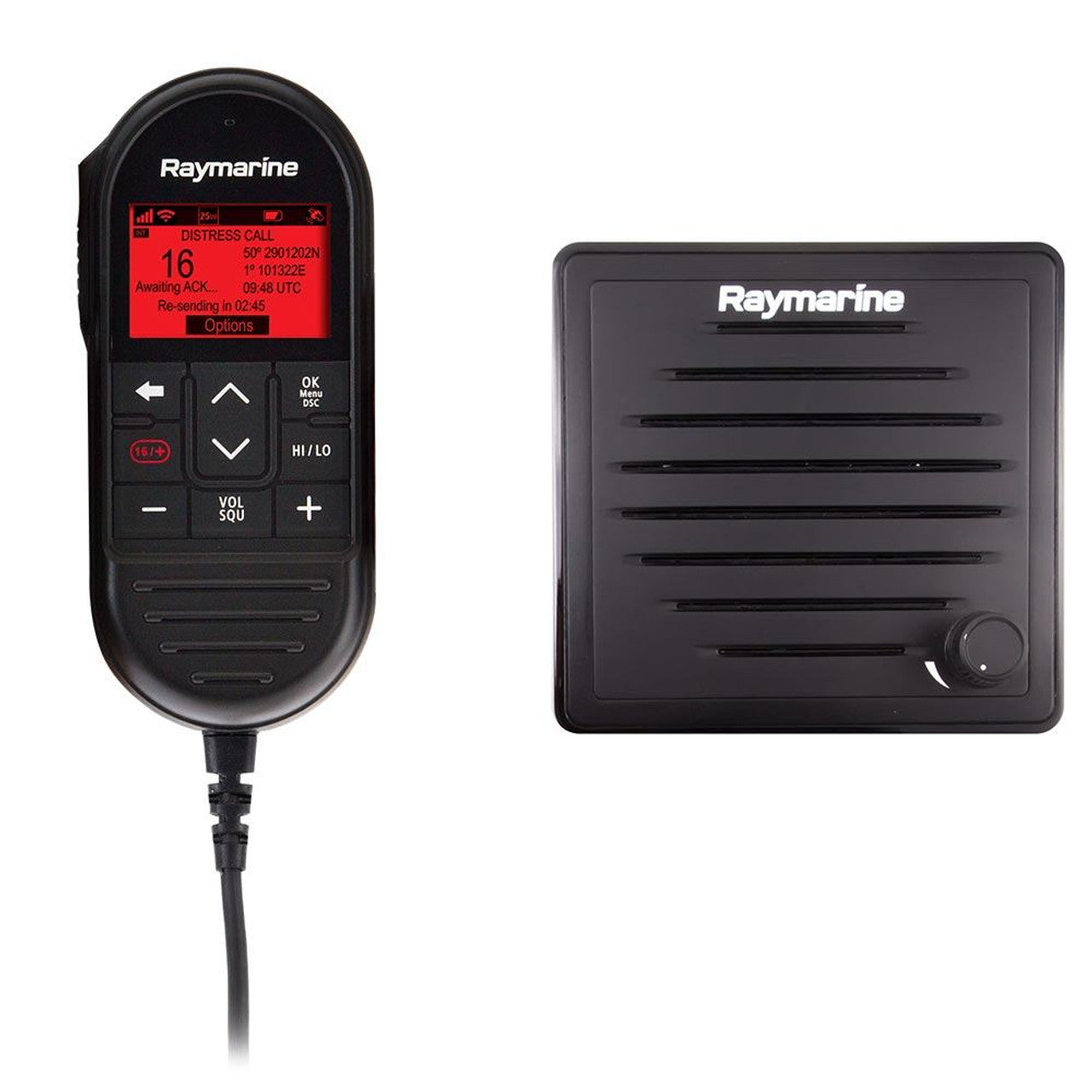 Raymarine T70432 Ray90 Wired Second Station Kit w/Passive Speaker, RayMic Wired Handset RayMic Extension Cable - 10M