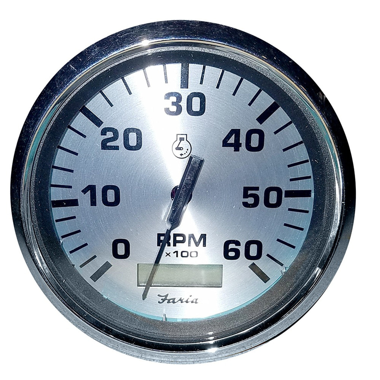 Faria 36032 4" Spun Silver 6K Tachometer w/Hourmeter - Gas - I/B