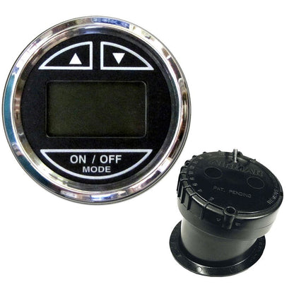 Faria 13751 2" Chesapeake Black In-Hull Transducer Depth Sounder - Bezel