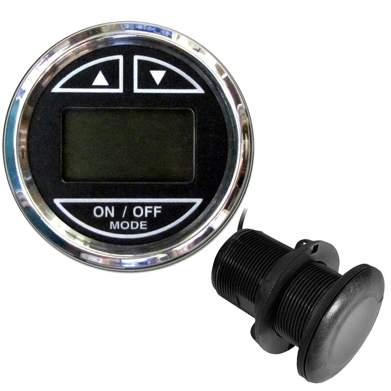 Faria 13795 2" Chesapeake Black Depth Sounder Thru-Hull Transducer