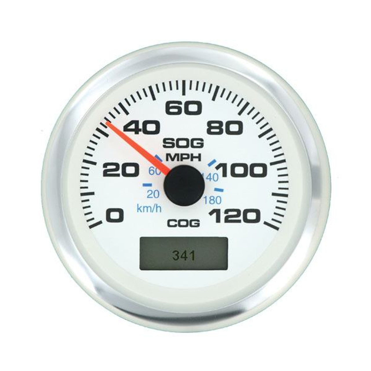 Sierra 781-625-120P White Premier Pro Series Speedometer