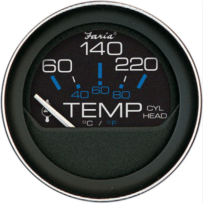 Faria Coral 2" Cylinder Head Temperature Gauge (60-120 F) w/Sender