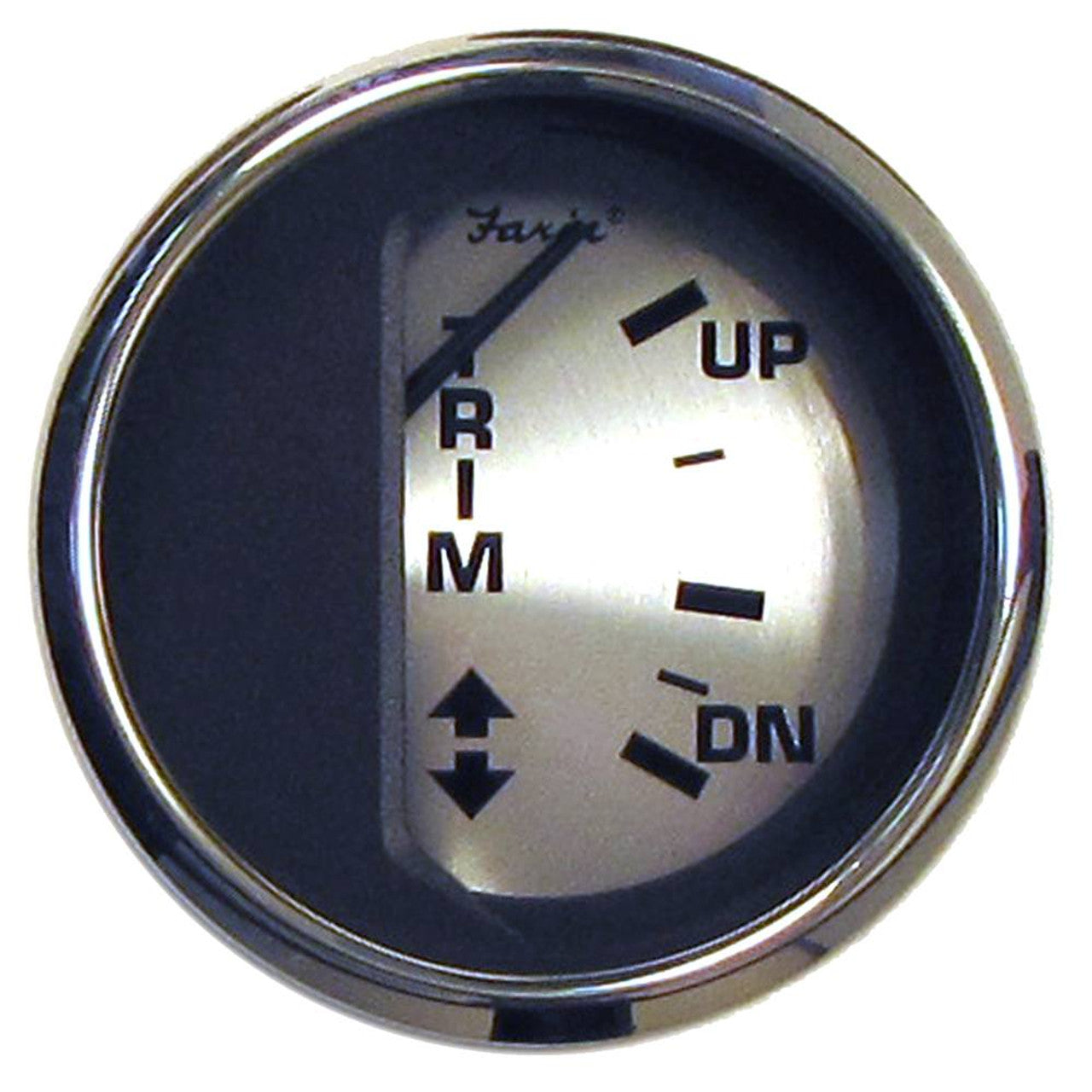 Faria Spun Silver 2" Trim Gauge f/Mercury/Mariner/Mercruiser/Volvo DP  Yamaha (01  Newer)