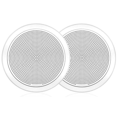Fusion 010-02300-00 FM-F77RW FM Series 7.7" Flush Mount Round Marine Speakers - White Grill - 200W