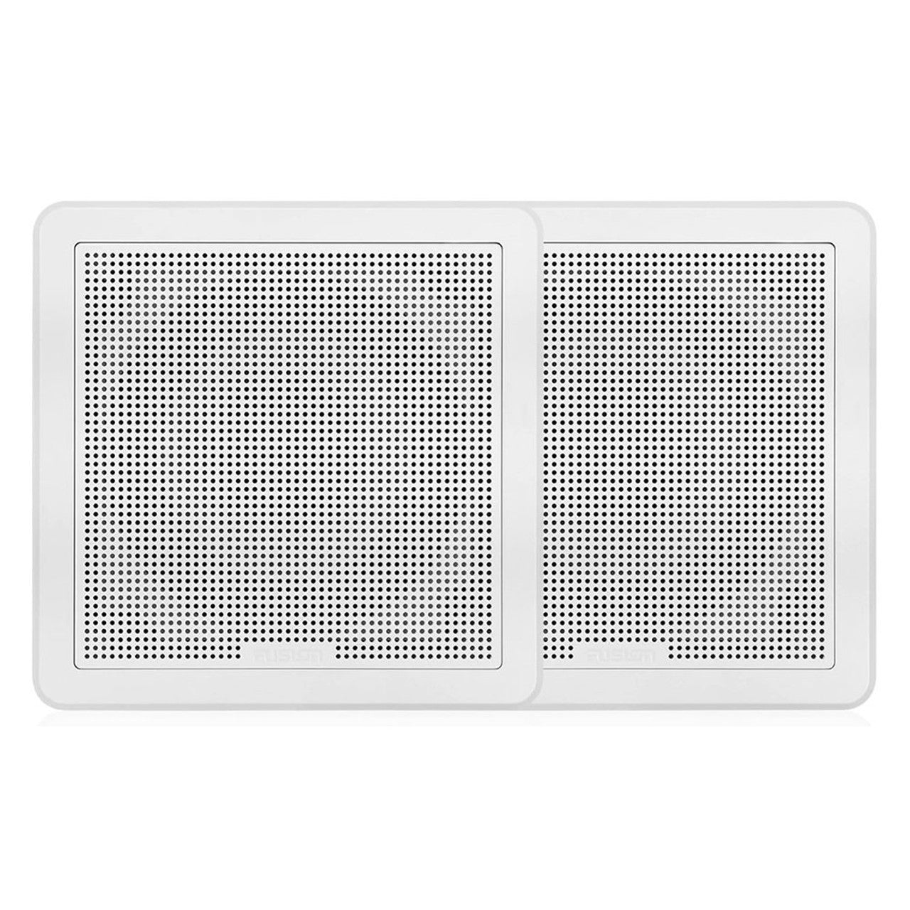 Fusion 010-02300-10 FM-F77RW FM Series 7.7" Flush Mount Square Marine Speakers - White Grill - 200W