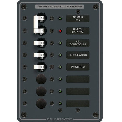 Blue Sea AC Main and 6 Position Circuit Breaker Panel