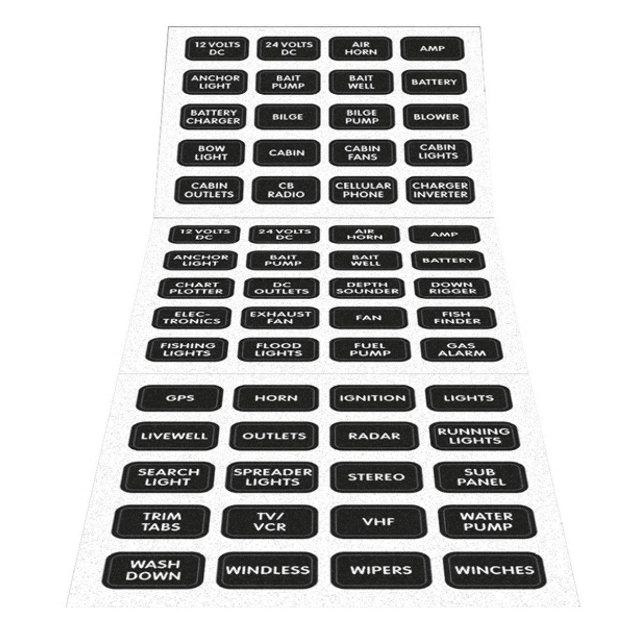 Blue Sea Black DC Label Set