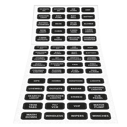 Blue Sea Black DC Label Set