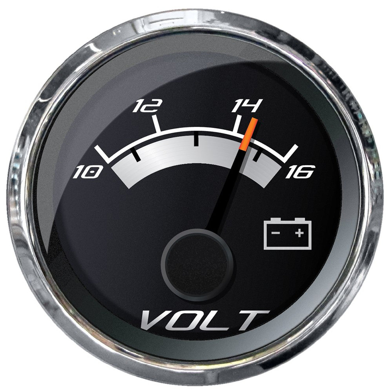 Faria 22022 Platinum 2" Voltmeter - 10-16VDC