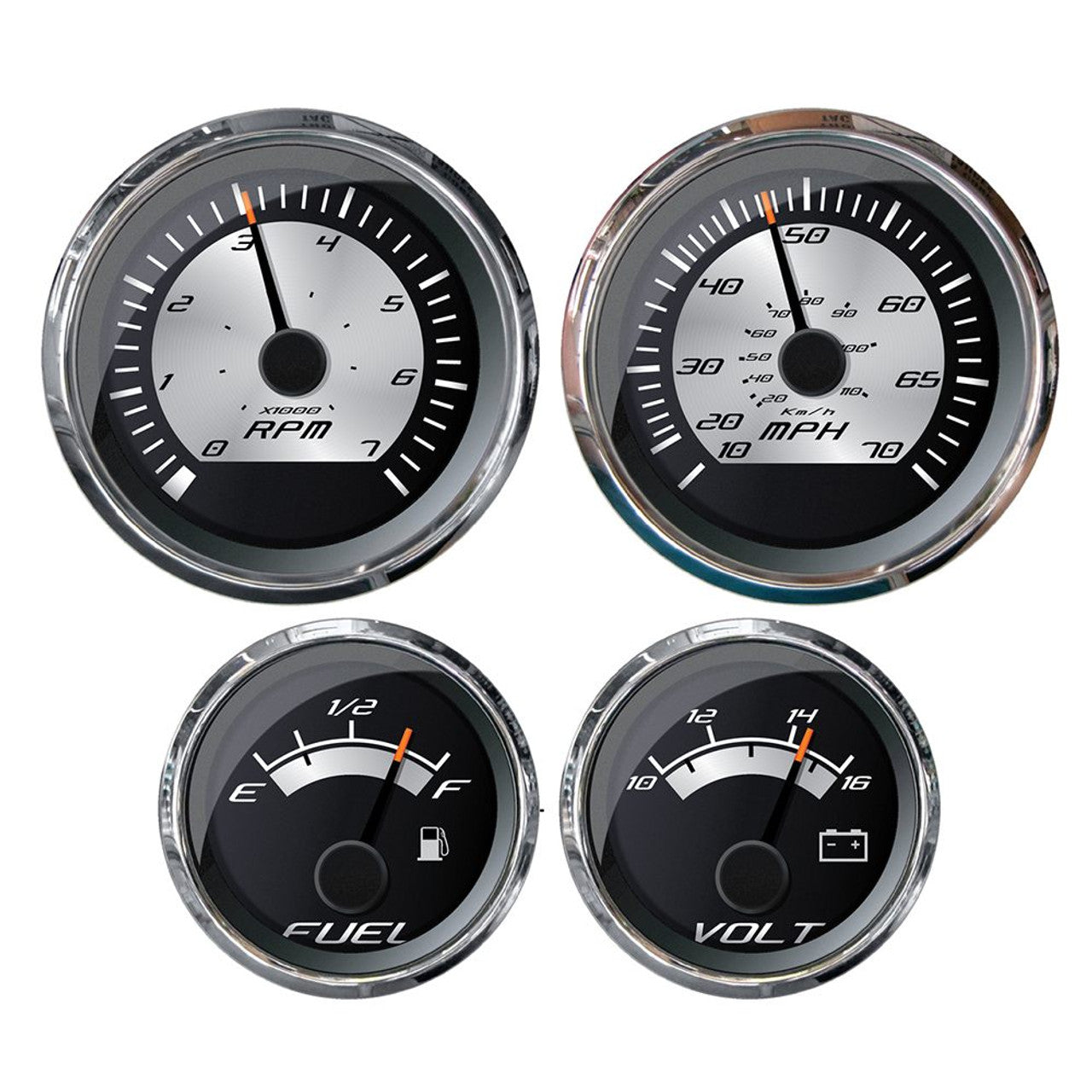 Faria KTF0185 Platinum Box Set O/B - Speed/Tachometer/Fuel/Voltmeter