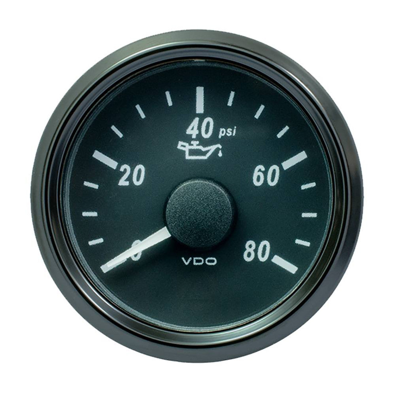 VDO A2C3833190030 SingleViu Oil Pressure Gauge w/Harness - 80 PSI