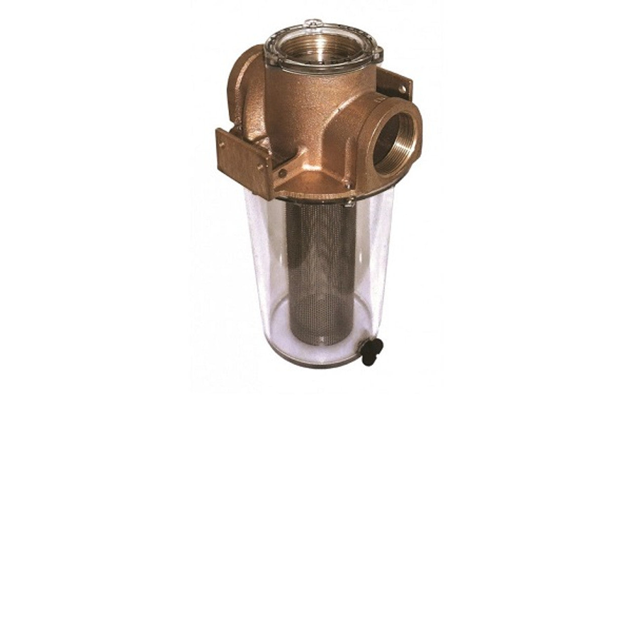 Crépine d'admission d'eau brute Groco Bronze avec panier en plastique