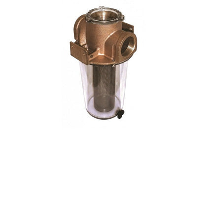 Crépine d'admission d'eau brute Groco Bronze avec panier en plastique