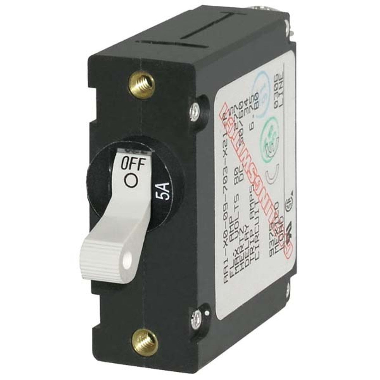 Blue Sea A Series White Toggle Circuit Breaker