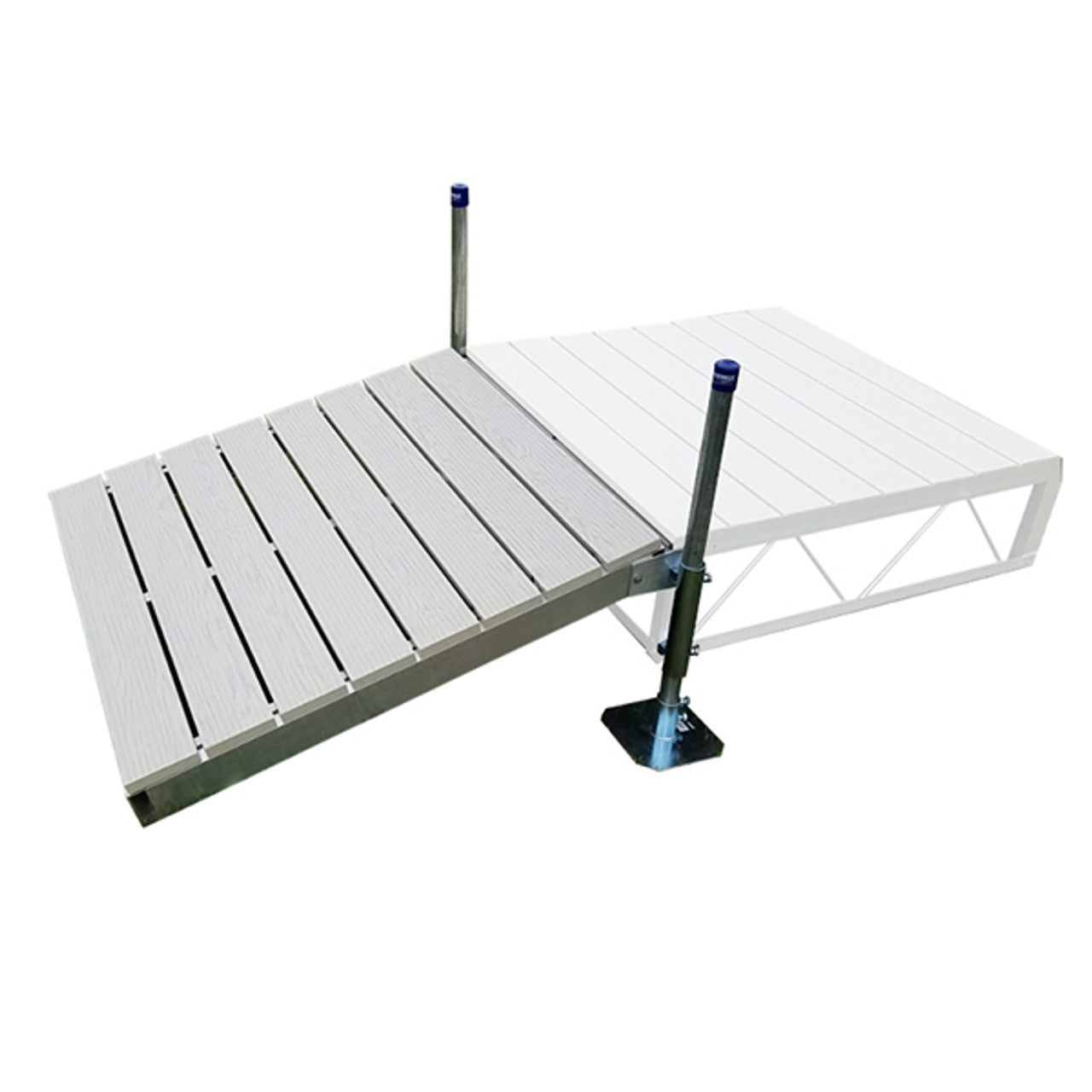Patriot Docks Gray Aluminum Shore Ramp Kit