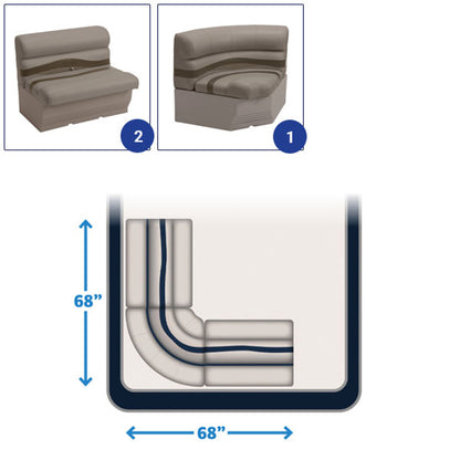 Wise Premier Rear Entry "L" Pontoon Furniture Set