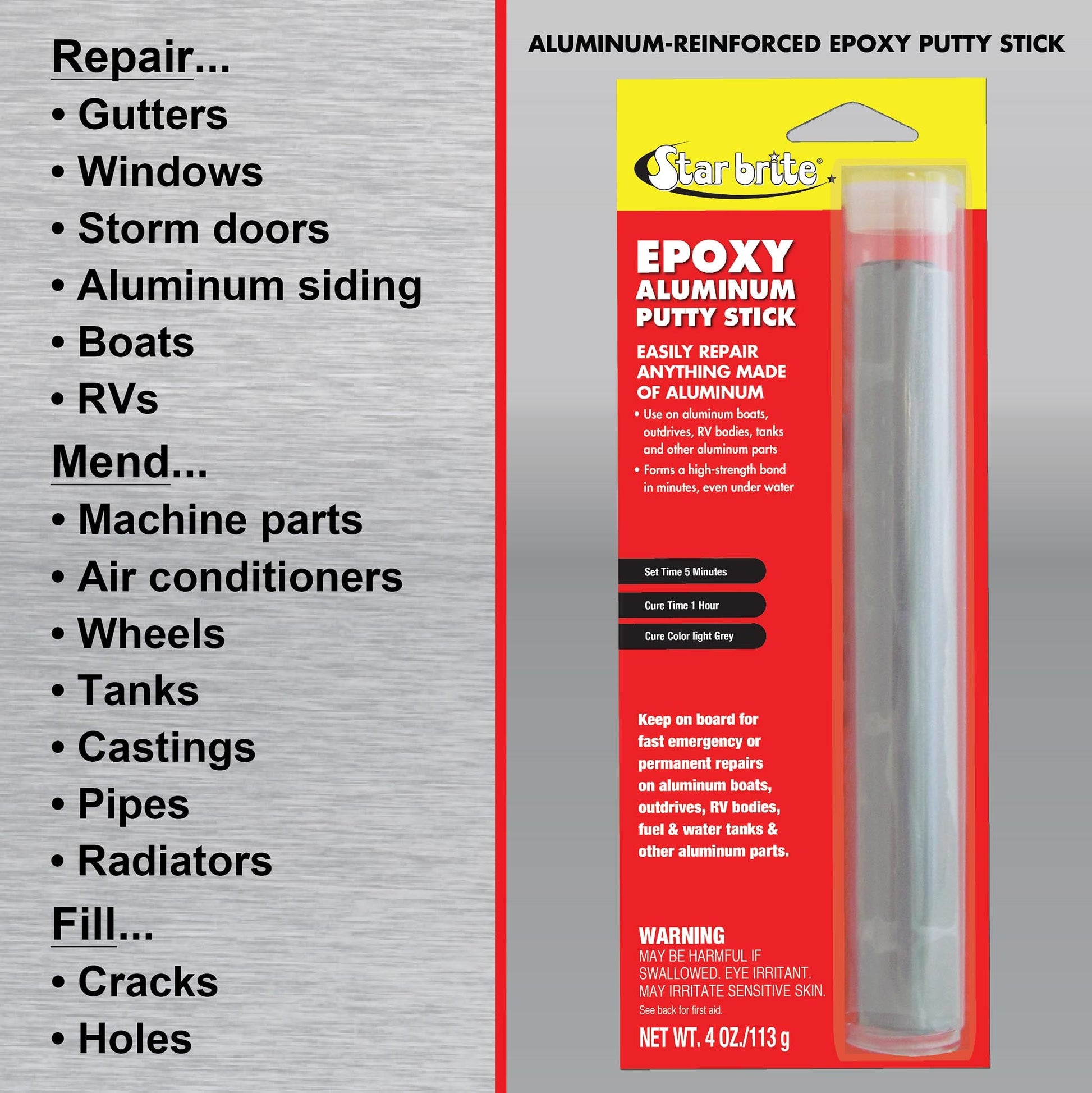 Starbrite Aluminum Epoxy Putty Stick