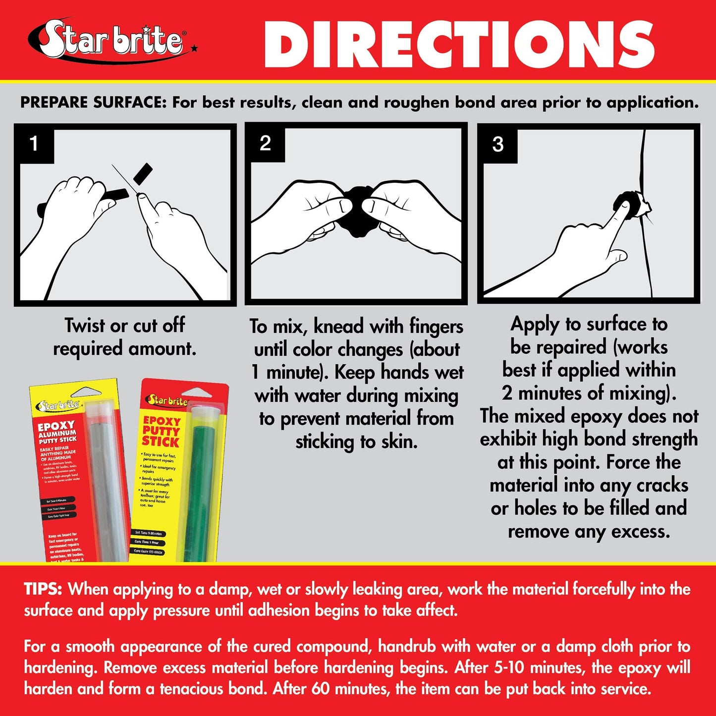Starbrite Aluminum Epoxy Putty Stick