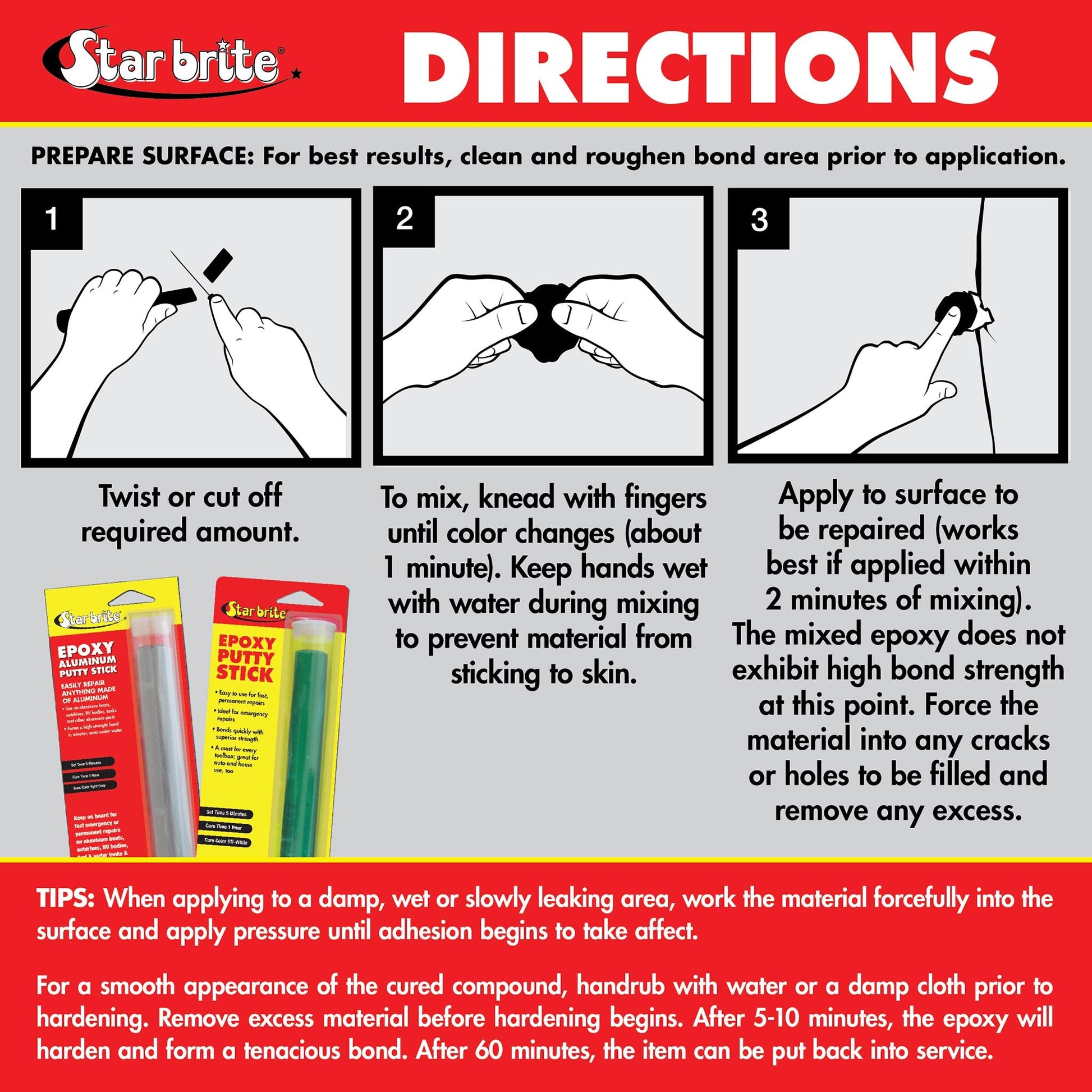 Starbrite Aluminum Epoxy Putty Stick