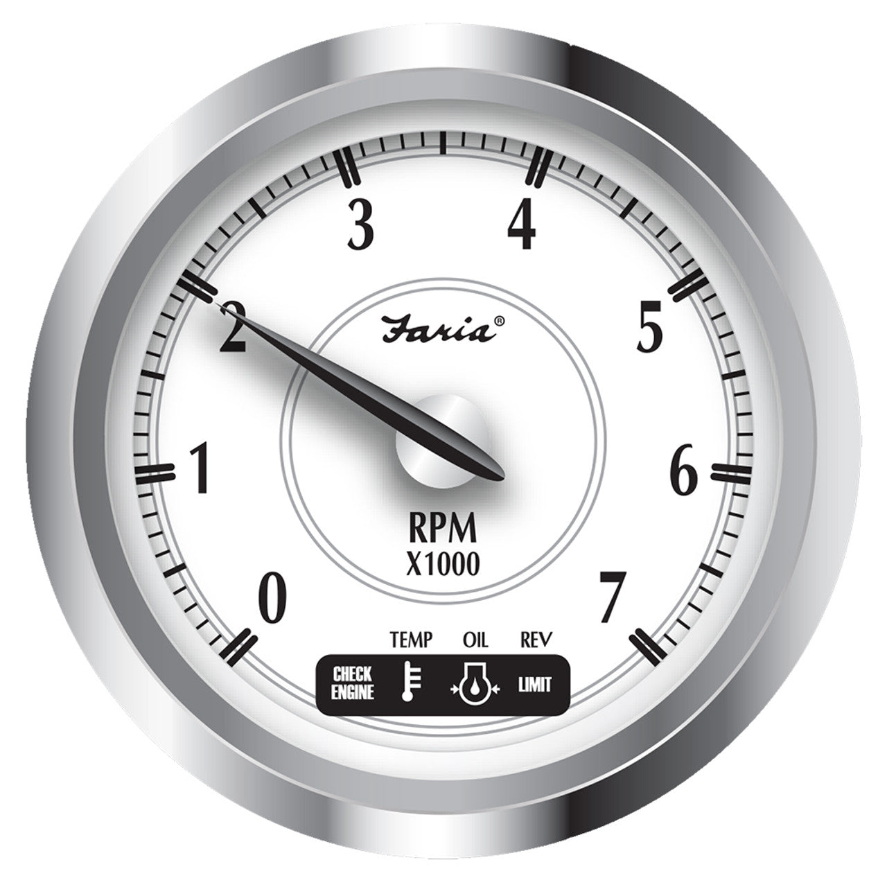 Faria 45001 Newport SS 4" Tachometer w/System Check Indicator f/Suzuki Gas Outboard - 0 to 7000 RPM